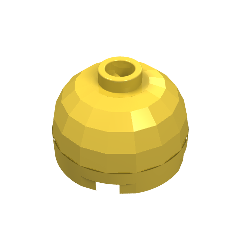 Lego Brick Round 2 x 2 Dome Top, Blocked Open Stud, No Bottom Axle Holder / Yellow