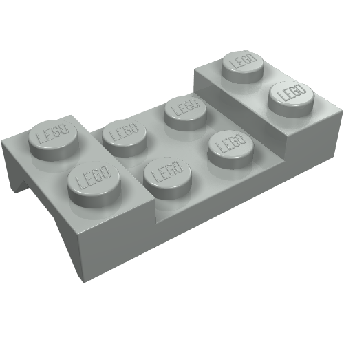 Lego Wheel Arch, Mudguard 2 x 4 Studded / Light Gray