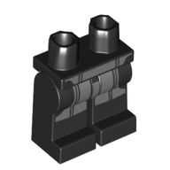 Lego Hips and Black Legs with Dark Bluish Grey Armor print / Black