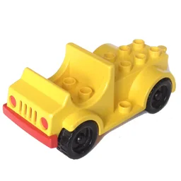 Duplo Car with 2 x 4 Studs Bed and Running Boards / Yellow
