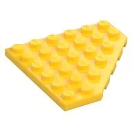 Wedge Plate 6 x 6 Cut Corner / Yellow