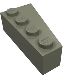 Brick Wedged, Angled 4 x 2 Left / Dark Gray