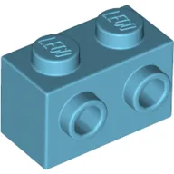 Brick Special 1 x 2 with 2 Studs on 1 Side / Medium Azure