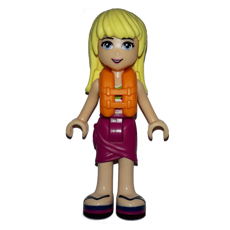 Lego Stephanie - Lime Bikini, Magenta Skirt and Life Jacket