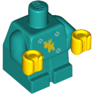 Lego Baby / Toddler Body with Fixed Arms and Yellow Hands with Christmas Sweater print