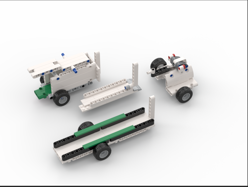 Lego 42167 lego vehicle transporter and garbage truck.