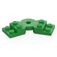Lego Plate Angled 2 x 2 with Step and Hole in Center / Bright Green