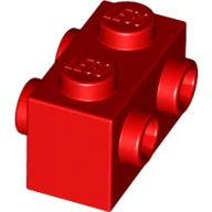 Brick Special 1 x 2 with Studs on 2 Sides / Red