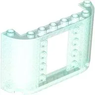 Panel 2 x 8 x 4 with Curved Sides / Opal Trans-Light Blue