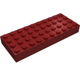 Brick 4 x 10 / Dark Red