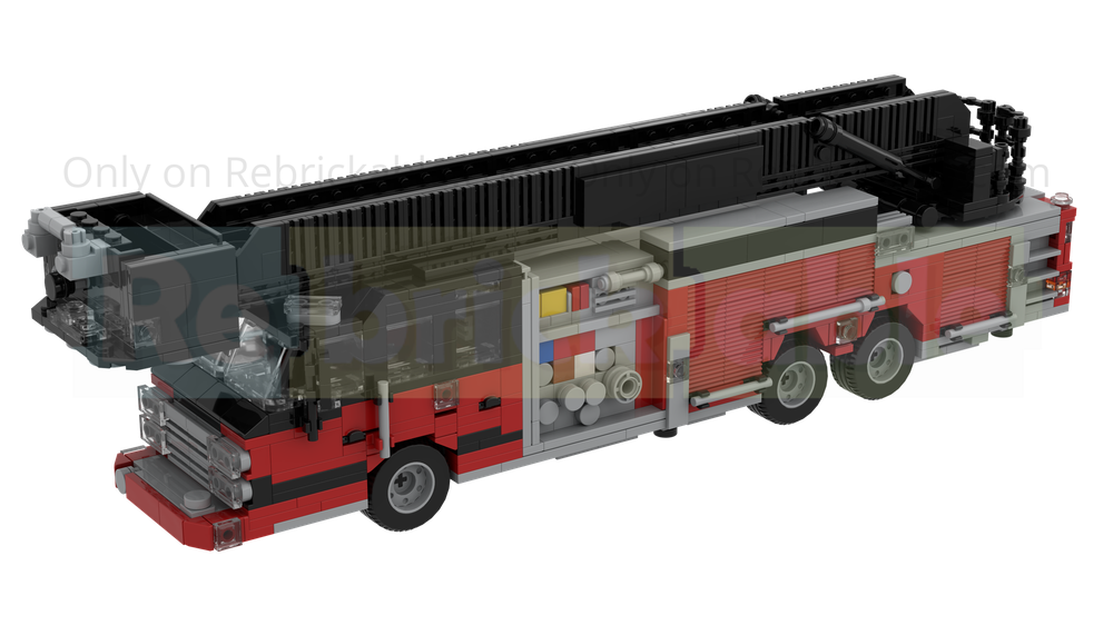 Lego Fire Department Rear Mount Tower Truck