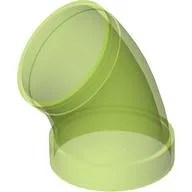 Tube, Slide Curved 45deg / Trans-Bright Green