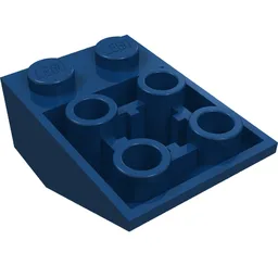 Brick Sloped Inverted 33° 3 x 2, Connections between Studs, Ovoid Bottom Pin / Dark Blue
