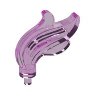 Lego Flame / Headwear Accessory Plume / Feather, Triple Point / Trans-Dark Pink