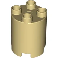 Duplo Brick Round 2 x 2 x 2 / Tan
