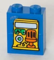 Stickered Assembly 2 x 1 x 2 with Radio Pattern (Sticker) - Set 3664