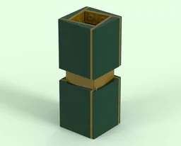 Brick Vase Quadratum Viridis