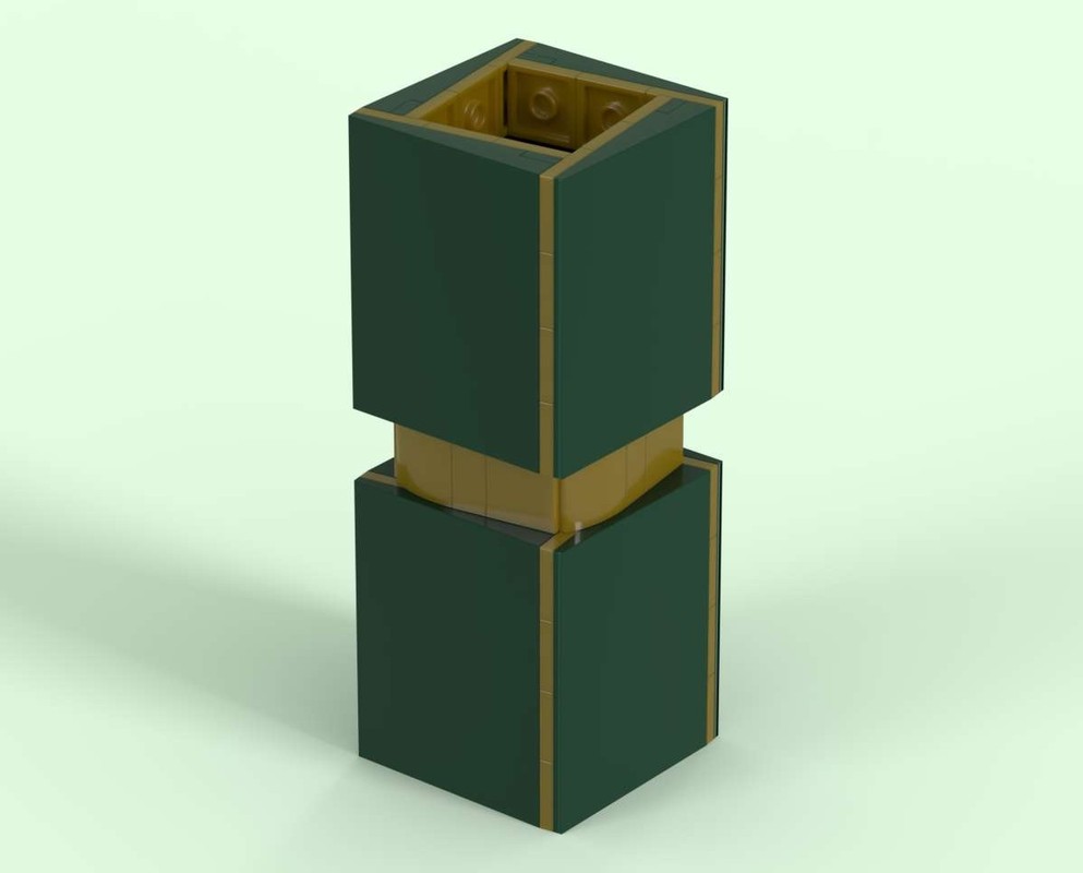Lego Brick Vase Quadratum Viridis