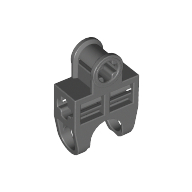 Lego Technic Axle Connector 2 x 3 with Ball Socket, Open Sides / Dark Bluish Gray
