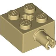 Brick Special 2 x 2 with Pin and Axle Hole / Tan
