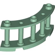 Fence Spindled 4 x 4 x 2 Quarter Round with 3 Studs / Sand Green