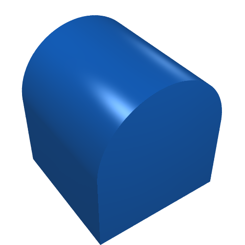 Lego Duplo Brick 2 x 2 x 2 Curved Top / Blue