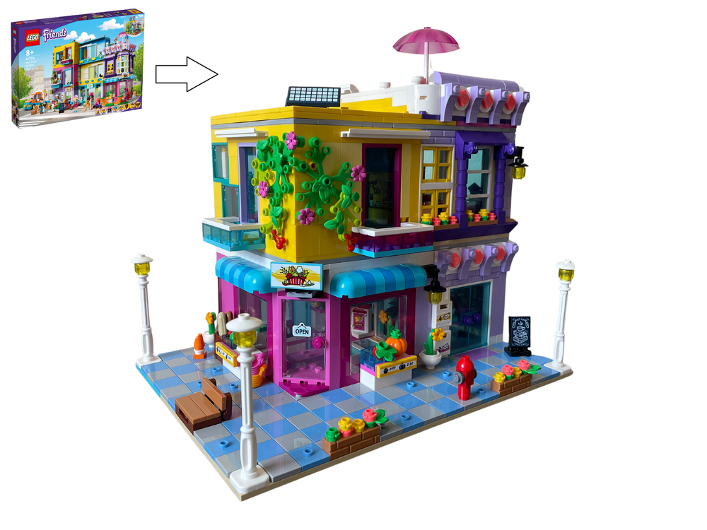 Lego Corner Store and Coffee Shop Modular Alternate build of 41704