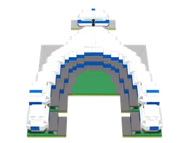 1:1000 Scale Ultra-Modern Large Airport Terminal(Cities: skylines in lego)