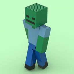 Computer Game Style Zombie