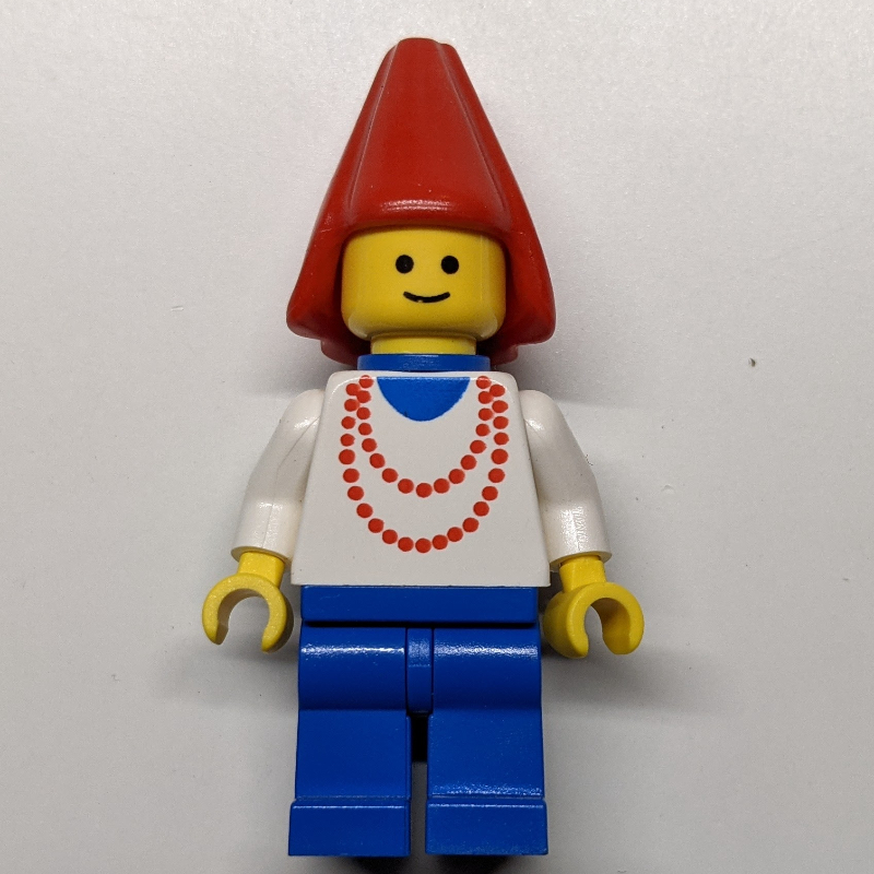 Lego Maiden - Blue Legs, Red Cone Hat, 3626b