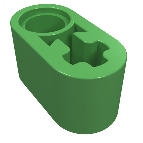 Lego Technic Beam 1 x 2 Thick with Pin Hole and Axle Hole / Bright Green