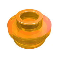 Plate Round 1 x 1 with Open Stud / Trans-Orange
