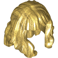 Lego Hair Mid-Length, Wavy, Bangs / Pearl Gold