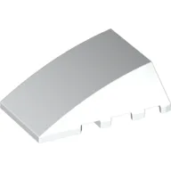 Brick Wedged, Curved 4 x 4 No Top Studs / White