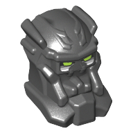 Lego Minifig Head Special, Inika Toa Hewkii / Pearl Dark Gray