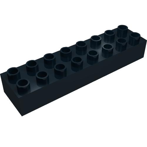 Lego Duplo Brick 2 x 8 / Black