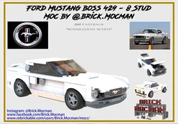 Ford Mustang Fastback - 1969 Boss 429 - 8 Stud (Wimbledom White)