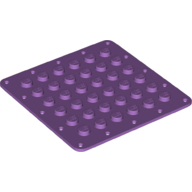 Lego Plate Special 6 x 6 Flexible with Stitching Border / Medium Lavender