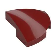 Brick Round Corner, Curved 2 x 2 x 2/3 Quarter Circle With 1 x 1 Bottom Cutout / Dark Red