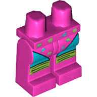 Lego Hips and Dark Pink Legs with Leotard and Leg Warmers Print