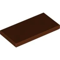 Tile 2 x 4 with Groove / Reddish Brown