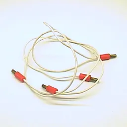 Wire with 4 x Red 1-prong Connectors 4.5V, Split Pins 48L / White