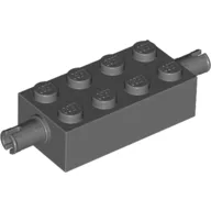 Brick Special 2 x 4 with Pins / Dark Bluish Gray