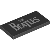 Tile 2 x 4 with 'THE BEATLES' Print / Black