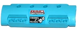 Technic, Panel Curved 11 x 3 with 10 Pin Holes through Panel Surface with 'ROUFI RAVAGE' and 'TRANS MISSIONS' Pattern Right (Sticker) - Set 42050