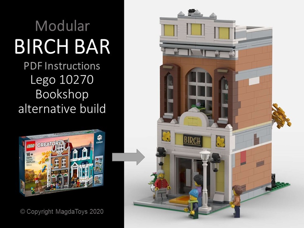 Lego Birch Bar - Bookshop 10270 Alternative build Q1