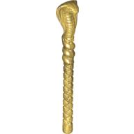Lego Weapon Staff with Snake Head (Pharaoh) / Pearl Gold