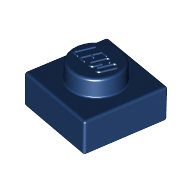 Lego Plate 1 x 1 / Dark Blue