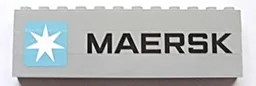 Stickered Assembly 12 x 1 x 3 with Maersk Logo Pattern (Sticker) - Set 10219