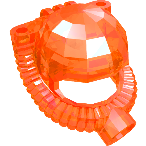 Lego Helmet Underwater with Hose / Trans-Neon Orange